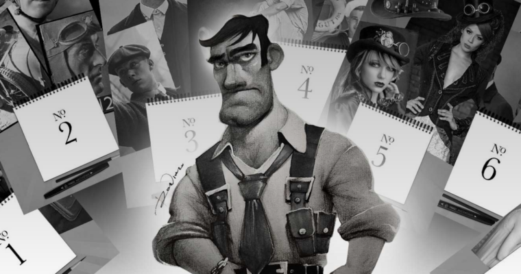 Sketch Black & White Characters by Denis Krupchatnikov (Скетчинг персонажей B&W-2 – Денис Крупчатников –  Russian, Eng Subs)