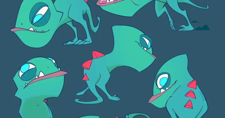 Creature Design for 2D Animation by Saverieau