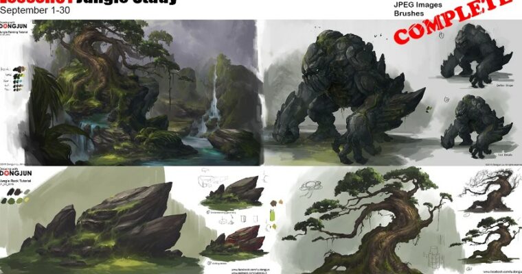 Jungle Study by Lu Dongjun (English, Russian)