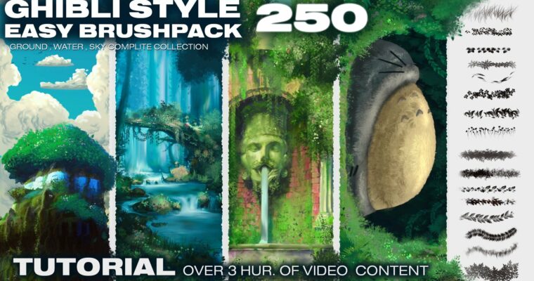 GHIBLI STYLE EASY BRUSH-PACK and how to use it by Mels Mneyan
