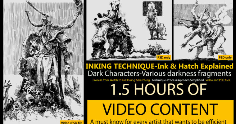 Inking & Hatching Demo-Theory & Aplication by Hue Teo