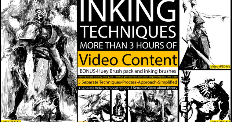 Inking Techniques by Hue Teo