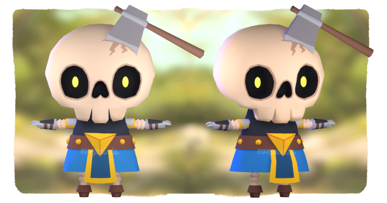 Blender – Make a Low Poly Skeleton 3D Character by Eve Paints