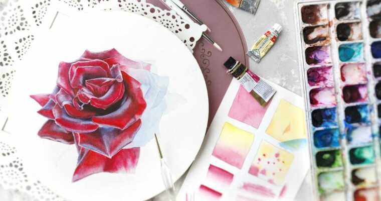 Five Roses Watercolor Course by Nina Petrovskaya (Пять роз – Russian, Eng sub)