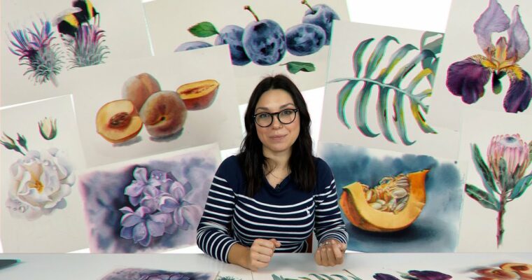 Botany Watercolor 2.0 by Darya Kutsaeva (Ботаника акварелью 2.0 – Russian, Eng sub)