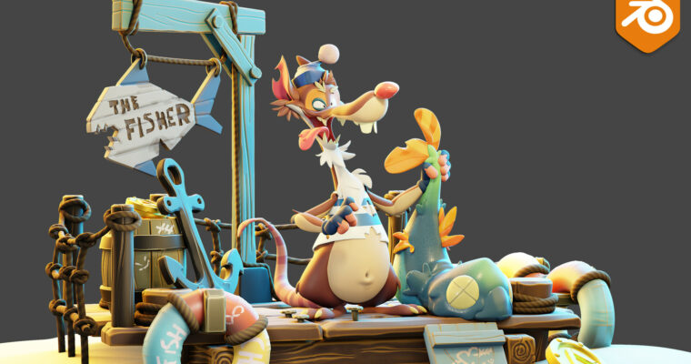 Blender Character – The Fisher by Libel Academy (Personajes en Blender – The Fisher – Spanish, Eng sub)