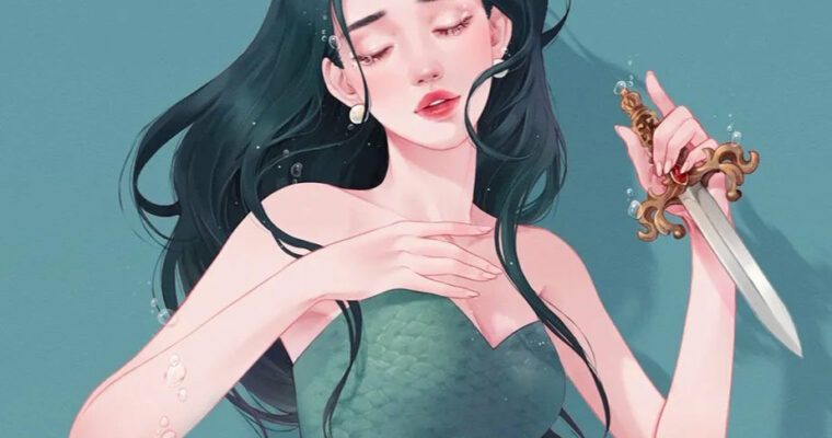 A princess in a swimsuit! Digital drawing by illustrator Hugh Hugh (huehue.illust) (Korean, Eng Spa sub)
