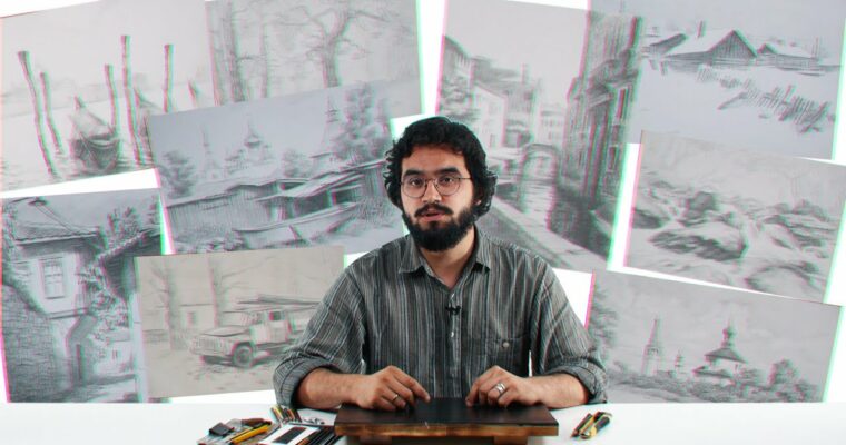 Landscapes in Plain Pencil by Roman Kruglov (Russian, Eng sub)