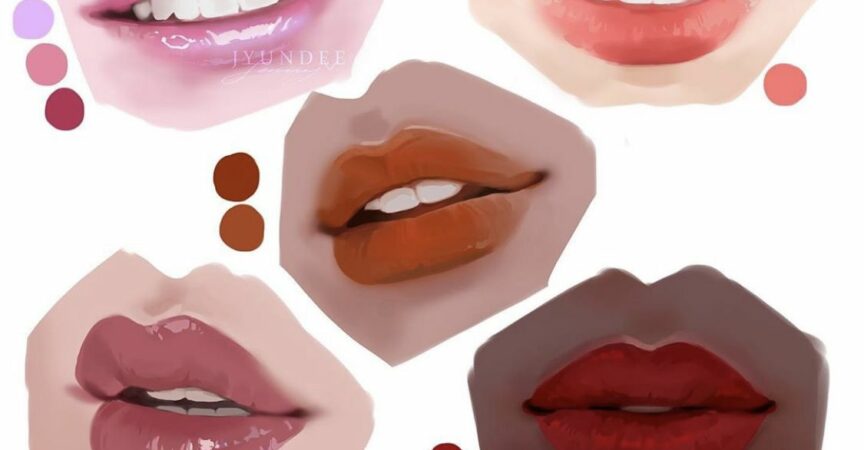 Illustration of beautiful lips with lipstick - Stock Illustration  [81050171] - PIXTA