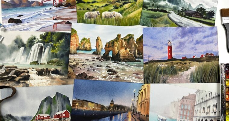 New Watercolor Journeys by Daria Kutsaeva (Новые акварельные путешествия – Russian, Eng sub)