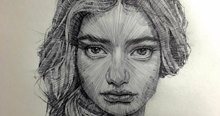 Basic drawing, Monami ballpoint pen figure drawing by MMMMONEXX (Korean, Eng Spa sub)