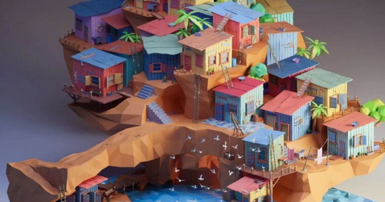 Create Detailed and Colorful Low Poly Isometric Art by Angelo Fernandes