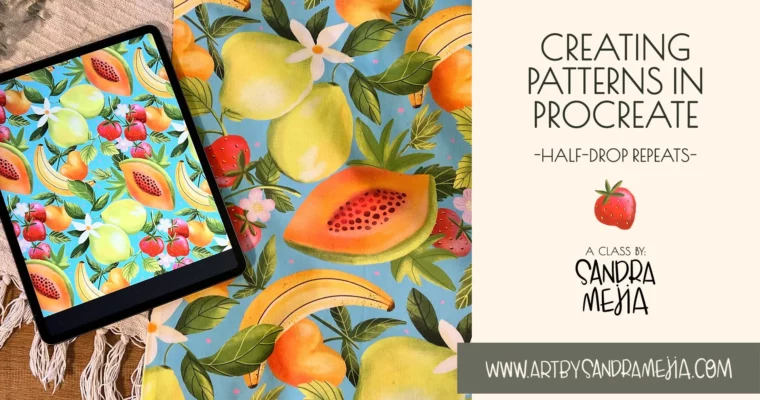 Creating Patterns in Procreate – Half-drop Repeats