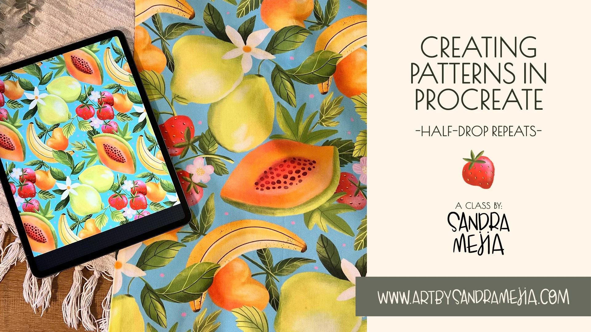Creating patterns in procreate half drop repeats