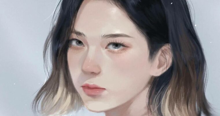 Draw with emotion in moist, subtle colors, Hae-yoon’s iPad portrait by HAEYOON (Korean, Eng sub)