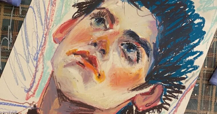 Emotionalized colors, freely drawn oil pastel portraits by imhaenu (Korean, Eng Spa sub)