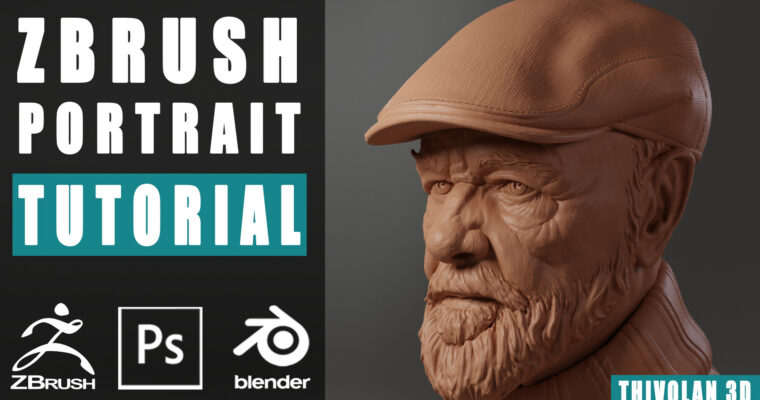 Zbrush Portrait Study – George by Thivolan Moodley