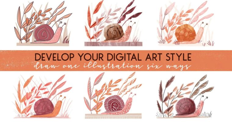 Develop Your Digital Art Style – Draw One Illustration Six Ways by Stephanie Fizer Coleman