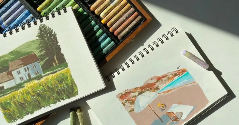 Draw like Monet – Online Oil Pastel Travel Drawing Class by isletsol (Korean, Eng sub)