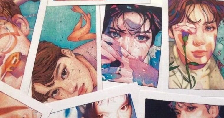 Make Your Own Beautiful, Colorful Fan Art Portraits by Cristina