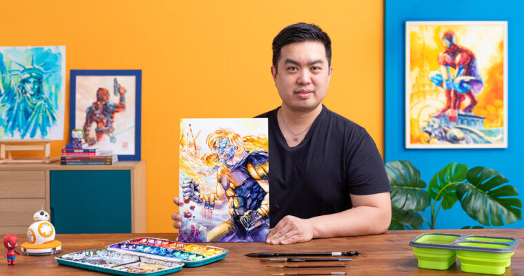 Watercolor Techniques for Comic Book Covers by by Tony Moy