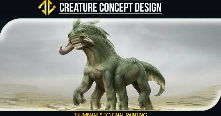 Alien Creature Concept Design – Thumbnails to Final Painting by Deiv Calviz (David Villegas)