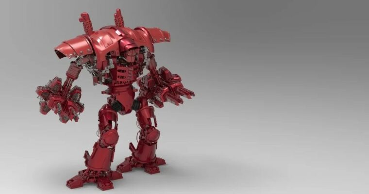 The Warhammer 40,000 Imperial Knight Tutorial Set Video Tutorial for 3ds Max with models and rigging by 3D Palace