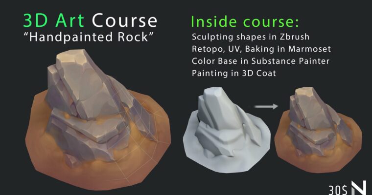 Handpainted Rock Course by N-hance Studio