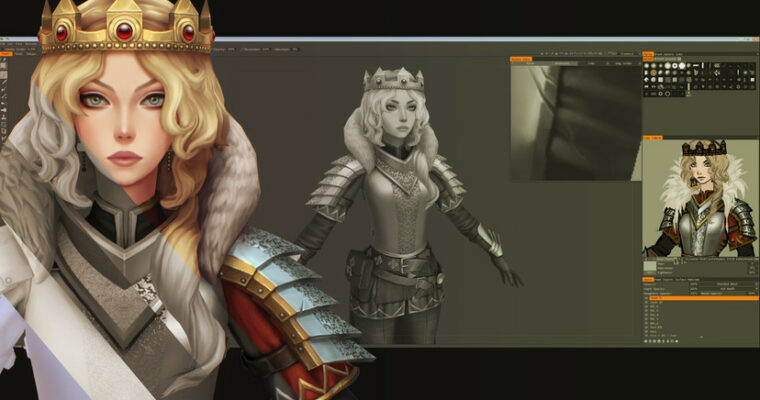 Stylized Crown- Handpaint Texturing