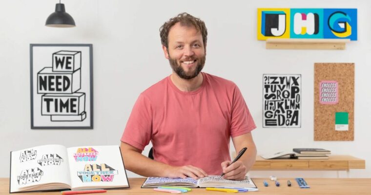 Hand-Lettering Sketchbook Techniques to Unlock Creativity by Adam Hayes