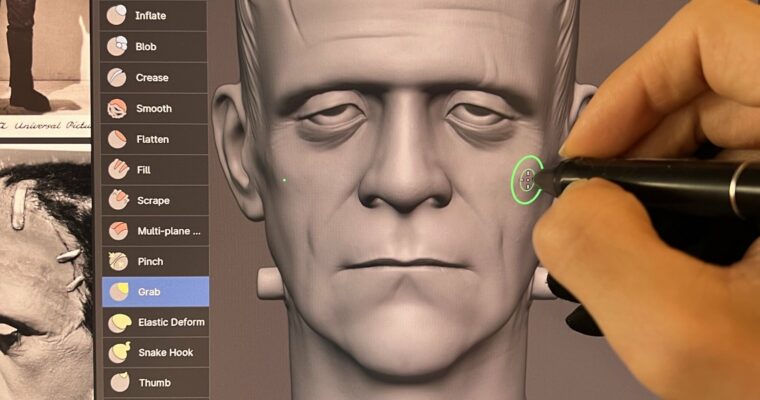 Sculpting Frankenstein’s Monster Likeness Tutorial – November 2023 by Yansculpts