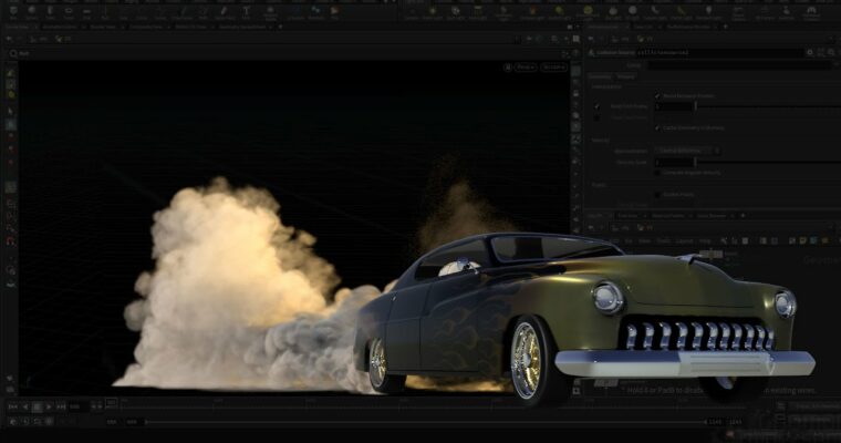 Creating Tire Smoke FX in Houdini by Eric Mancha