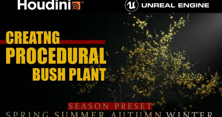 Houdini Tutorial Procedural Bush Plant in Unreal Engine 5 by Radu Cius