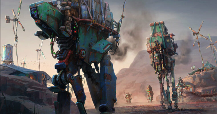Mech Illustration with Character & Story by Hamish Frater