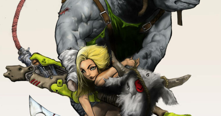 Smudge Style – Apocalyptic Rhino by Brian Haberlin (sketch by Philip Tan)