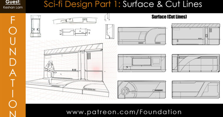 Foundation Patreon – Sci-Fi Design Part 1 – Surface & Cut-Lines by Keshan Lam