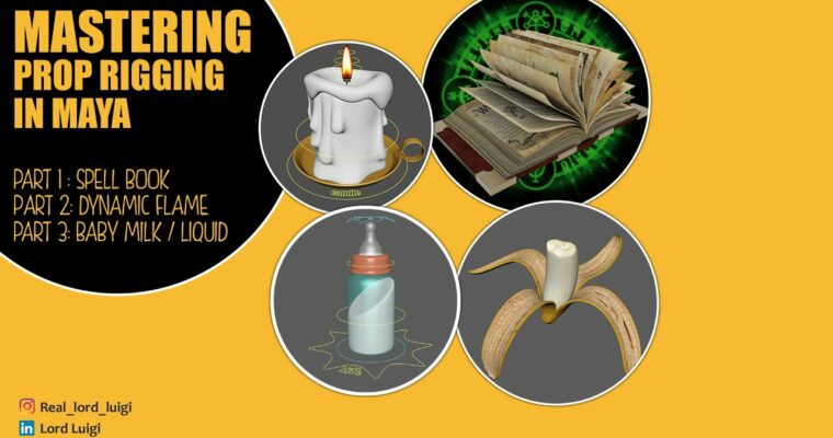 Mastering Prop Rigging in Maya Part 1 – Rigging a SpellBook by Lord Luigi