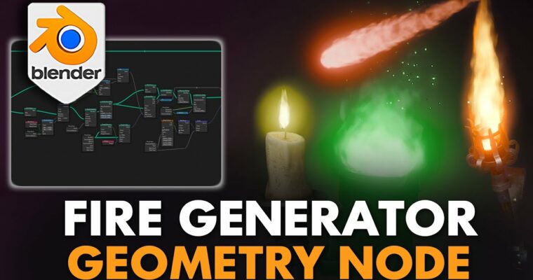 Blender Geometry Node Fire Animation by 3D Tudor
