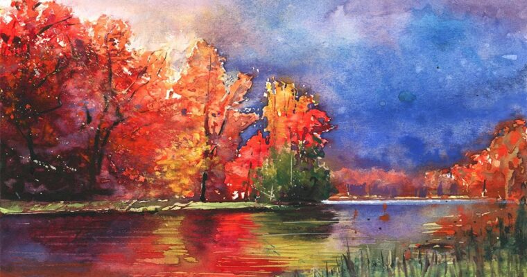 Autumn Landscape in Watercolor – Paint Step-by-Step, Exploring Essential Color & Texture Techniques by Will Elliston
