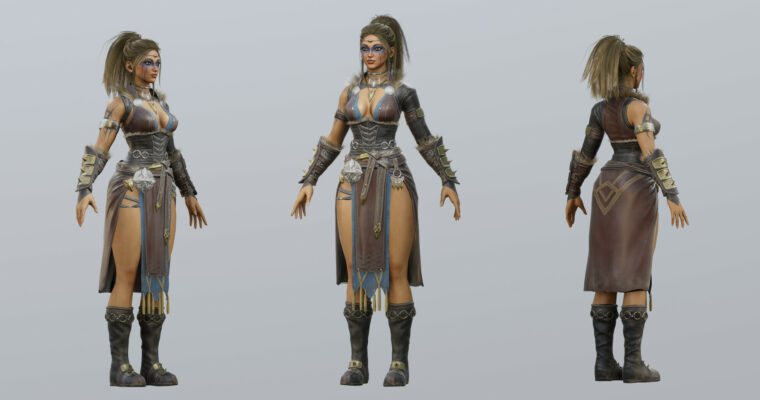 Blender – Game Ready Character Modeling – Full process video & 3D model by Flycat