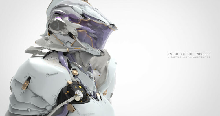 Character Concept Design Explosion-proof Mecha and Universe Knight by Xueyu