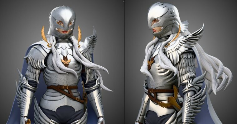 Griffith – Fanart – Blender modeling full process videos & resources by Flycat