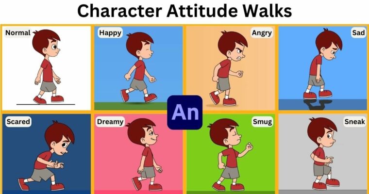 Learn to Animate Character Attitude Walks in Adobe Animate by The Digital Tutors