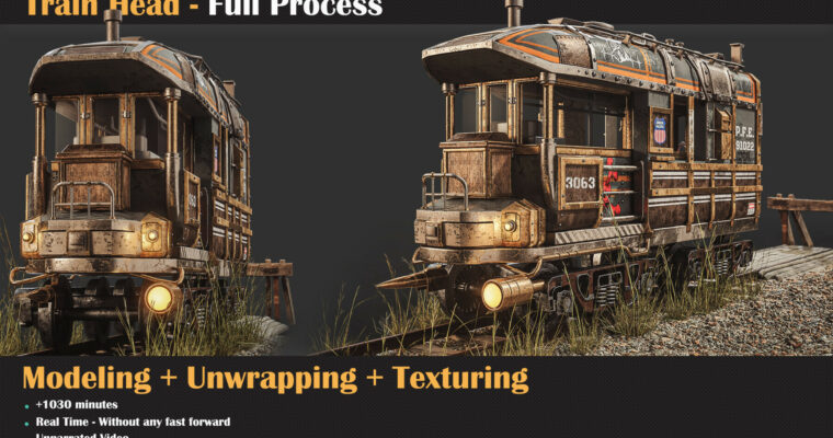 Mastering 3D Modeling, Unwrapping, and Texturing a Train by 3DRedBox Studio