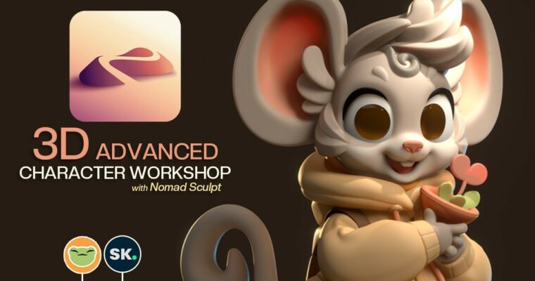 3D Advanced Character Workshop with Nomad Sculpt – Chibi Mouse by Dave Reed
