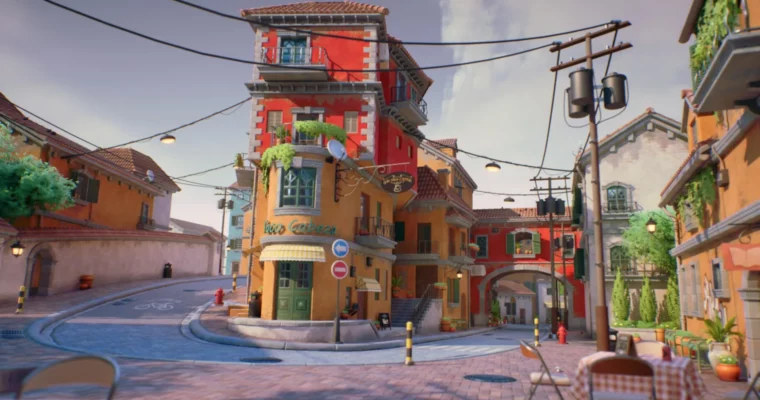 Stylized European City by Li DeCai