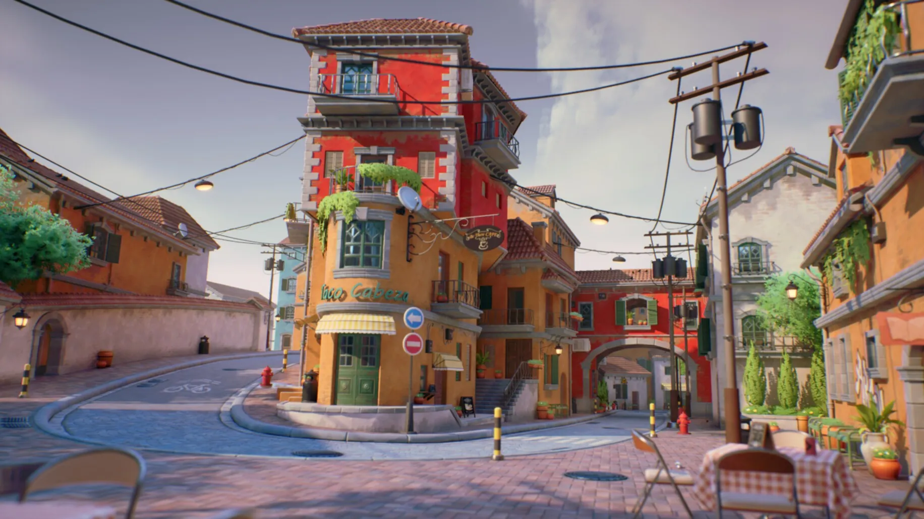 Stylized European City by Li DeCai
