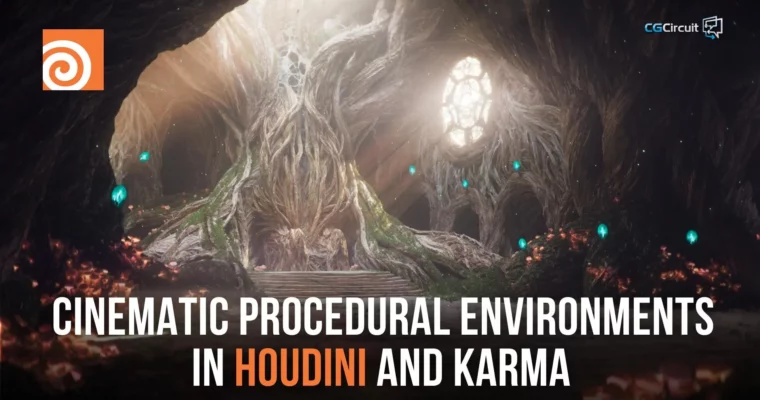 Cinematic Procedural Environments in Houdini and Karma by Ali Al-Tobi
