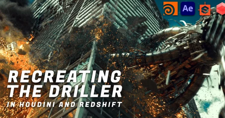 Recreating the Driller Scene in Houdini and Redshift by Mykhailo Stoliarov