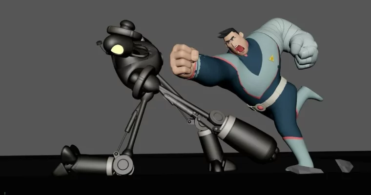 Animating a Complex Fight Action Sequence in Maya (HD) by Peter Dang